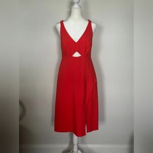 Elegant Red Sleeveless Dress